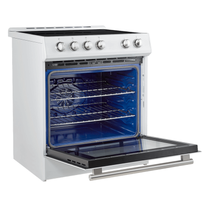 30" Forno Leonardo Espresso Slide-In White Induction Range - FFSIN0982-30WHT