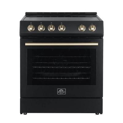 30" Forno Leonardo Espresso Slide-In Electric Convection Range - FFSEL6022-30BLK