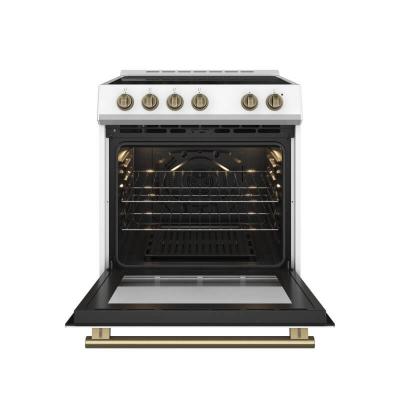 30" Forno Leonardo Espresso Slide-In Electric Convection Range in White - FFSEL6022-30WHT