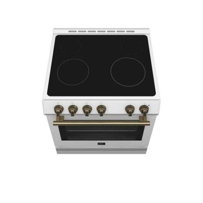 30" Forno Leonardo Espresso Slide-In Electric Convection Range in White - FFSEL6022-30WHT