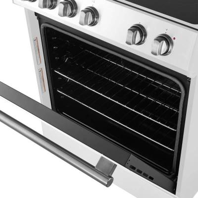 30" Forno Leonardo Espresso Slide-In Electric Convection Range in White - FFSEL6022-30WHT