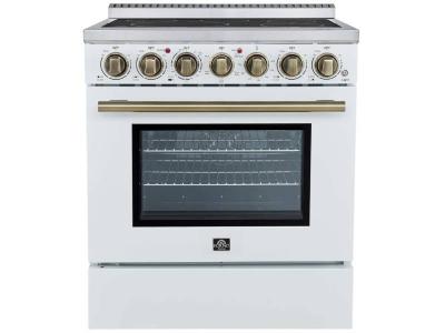 30" Forno Paolo 4.38 cu.ft. Freestanding True Convection Oven Electric Range - FFSEL6011-30WHT