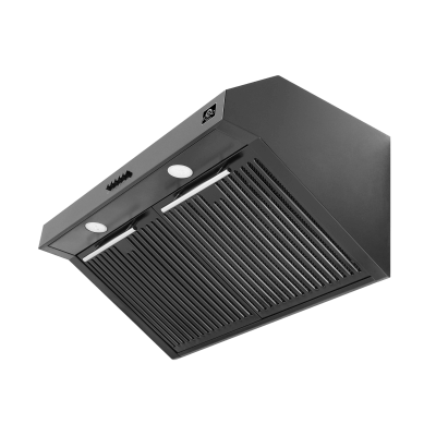 30″ FORNO Bari Espresso Under Cabinet in Black Range Hood with additional Brass Filter Handles - FRHUC5255-30BLK