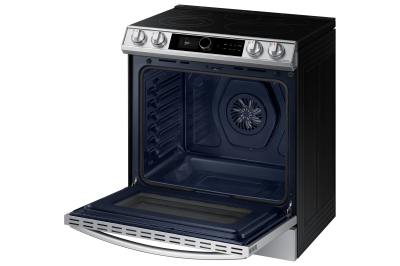 30" Samsung 6.3 Cu. Ft. Electric Range With True Convection And Air Fry In Stainless Steel - NE63T8711SS
