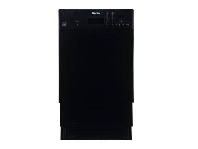 18" Danby Built In Dishwasher with 8 Place Setting Capacity in Black - DDW1804EB