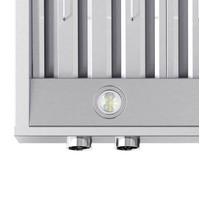 36″ Forno Biagio Wall Mounted Range Hood with 600 CFM Knob Control Baffle Filter Stainless Steel - FRHWM5009-36