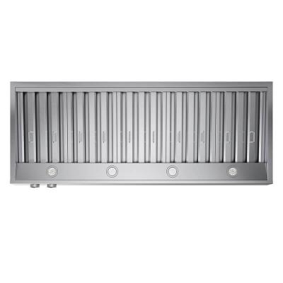 60″ Forno Biagio Wall Mounted Range Hood with 1200 CFM Knob Control Baffle Filter in Stainless Steel - FRHWM5009-60