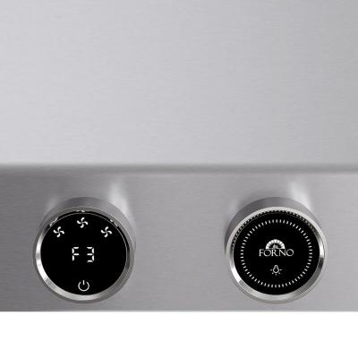 60″ Forno Biagio Wall Mounted Range Hood with 1200 CFM Knob Control Baffle Filter in Stainless Steel - FRHWM5009-60