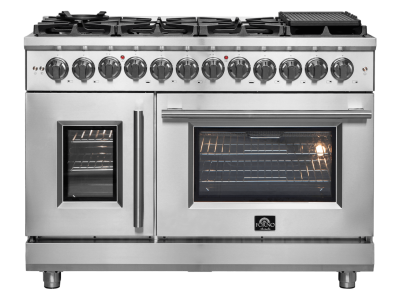 48″ Forno Massimo Freestanding French Door Dual Fuel Range - FFSGS6325-48