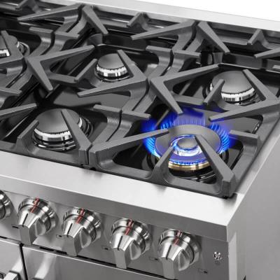 36″ FORNO Massimo Freestanding French Door Dual Fuel Range - FFSGS6325-36