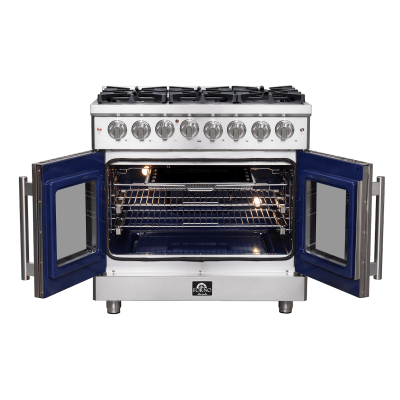 36″ FORNO Massimo Freestanding French Door Dual Fuel Range - FFSGS6325-36
