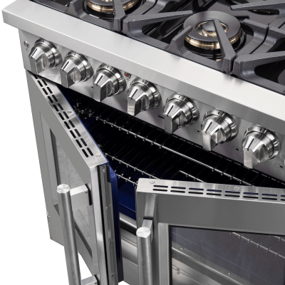 36″ Forno Capriasca Freestanding French Door Dual Fuel Range - FFSGS6387-36