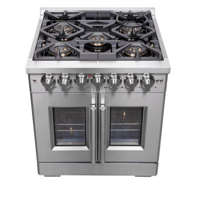 30″ Forno Capriasca Freestanding French Door Dual Fuel Range - FFSGS6387-30