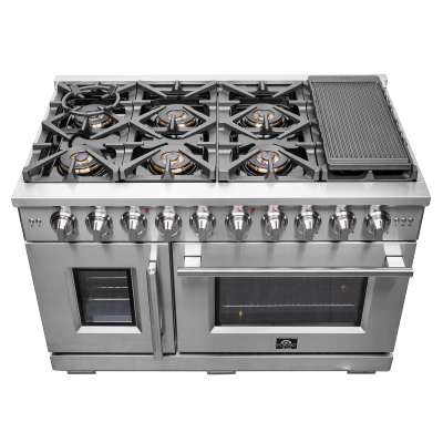 48″ Forno Capriasca Freestanding French Door Gas Range - FFSGS6460-48