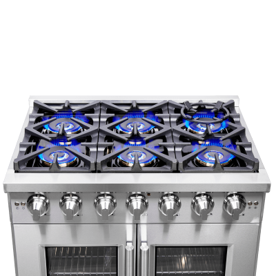 36″ Forno Capriasca Freestanding French Door Gas Range - FFSGS6460-36