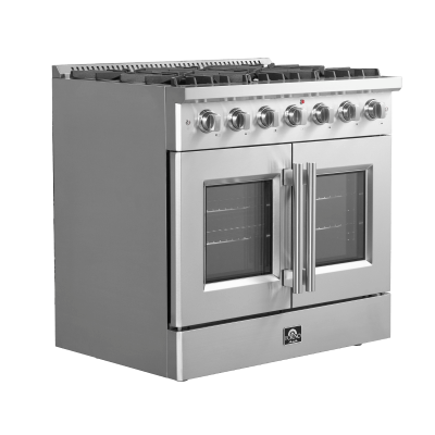 36″ Forno Galiano Freestanding French Door Gas Range - FFSGS6444-36