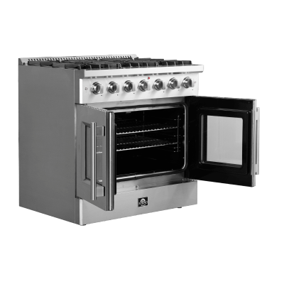 36″ Forno Galiano Freestanding French Door Gas Range - FFSGS6444-36