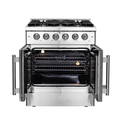 30″ Forno Galiano Freestanding French Door Gas Range - FFSGS6444-30
