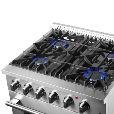 30" FORNO Marco Dual Fuel Range with 4 Sealed Burners and 4.32 Cu. Ft. True Convection Oven in Stainless Steel - FFSGS6197-30