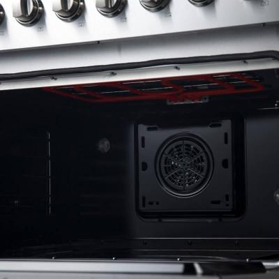 36" Forno Marco Dual Fuel Range with 6 Sealed Burners and 5.36 Cu. Ft. True Convection Oven in Stainless Steel - FFSGS6197-36