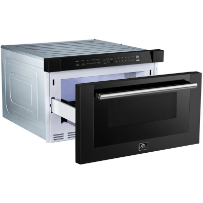 24" Forno 1.2 Cu. Ft. Capoliveri Microwave Drawer in Black - FMWDR3000-24BLK