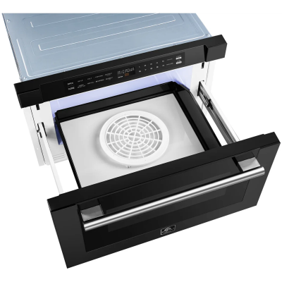 24" Forno 1.2 Cu. Ft. Capoliveri Microwave Drawer in Black - FMWDR3000-24BLK
