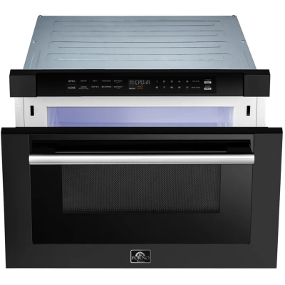 24" Forno 1.2 Cu. Ft. Capoliveri Microwave Drawer in Black - FMWDR3000-24BLK