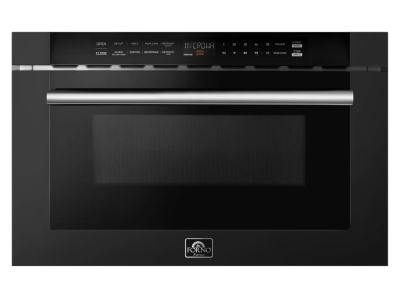 24" Forno 1.2 Cu. Ft. Capoliveri Microwave Drawer in Black - FMWDR3000-24BLK