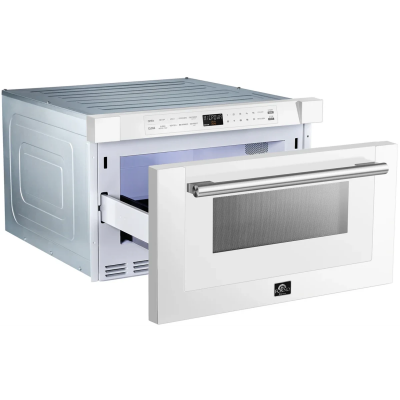 24" Forno 1.2 Cu. Ft. Capoliveri Microwave Drawer in White - FMWDR3000-24WHT