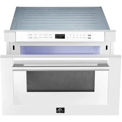 24" Forno 1.2 Cu. Ft. Capoliveri Microwave Drawer in White - FMWDR3000-24WHT