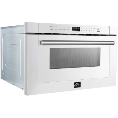24" Forno 1.2 Cu. Ft. Capoliveri Microwave Drawer in White - FMWDR3000-24WHT