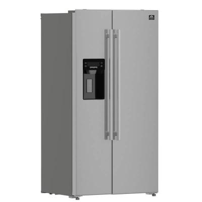 36" Forno 20 Cu. Ft. Salerno Side by Side Stainless Steel Refrigerator with Ice Maker - FFRBI1844-36SB
