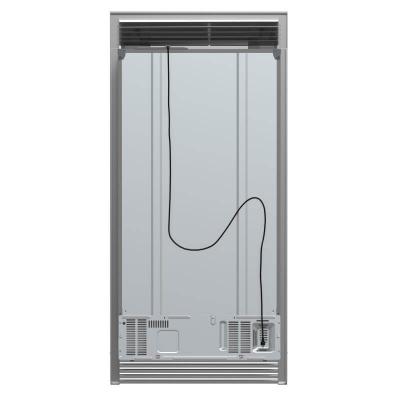 36" Forno 20 Cu. Ft. Salerno Side by Side Stainless Steel Refrigerator with Decorative Grill - FFRBI1844-40SG