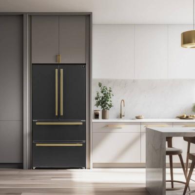 36" Forno 19.2 Cu. Ft. Moena Espresso French Door Refrigerator - FFRBI1820-36BLK