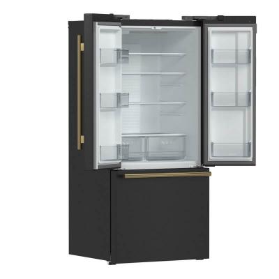 30" Forno 17.5 Cu. Ft. Espresso Gallipoli French Door Refrigerator - FFFFD1974-31BLK