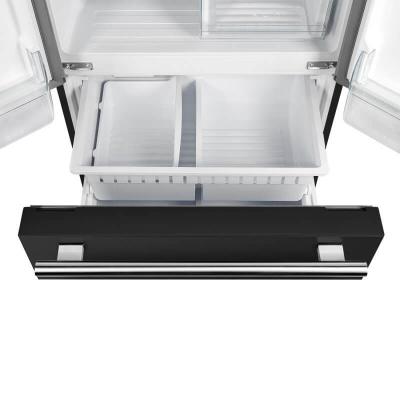30" Forno 17.5 Cu. Ft. Espresso Gallipoli French Door Refrigerator - FFFFD1974-31BLK