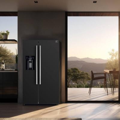 36" Forno 20 Cu. Ft. Espresso Salerno Side-by-Side Refrigerator in Black - FFRBI1844-36BLK