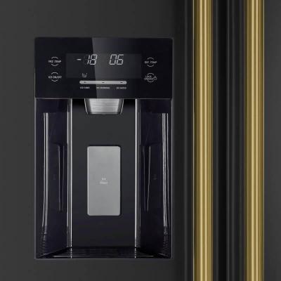 36" Forno 20 Cu. Ft. Espresso Salerno Side-by-Side Refrigerator in Black - FFRBI1844-36BLK