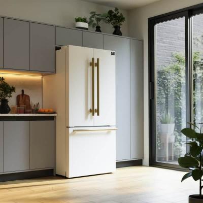 30" Forno 17.5 Cu. Ft. Espresso Gallipoli French Door Refrigerator - FFFFD1974-31WHT