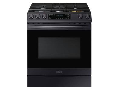 30" Samsung 6.0 Cu. Ft. Gas Range With True Convection And Air Fry in Black Stainless Steel - NX60T8511SG