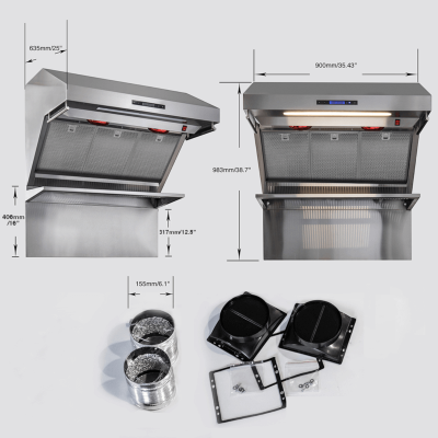 36" Forno Savona Wall Mount Range Hood with Hybrid Filters - FRHWM5029-36HB