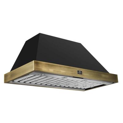 48" Forno Vittorio Wall Mount Range Hood in Black - FRHWM5078-48BLK