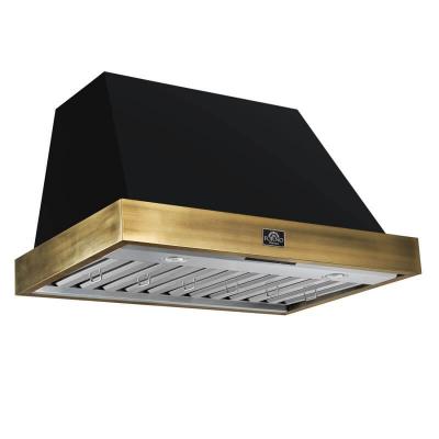 36" Forno Vittorio Wall Mount Range Hood in Black - FRHWM5078-36BLK