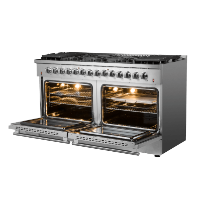 60" Forno 8.64 Cu. Ft. Galiano Dual Fuel Range in Stainless Steel - FFSGS6156-60