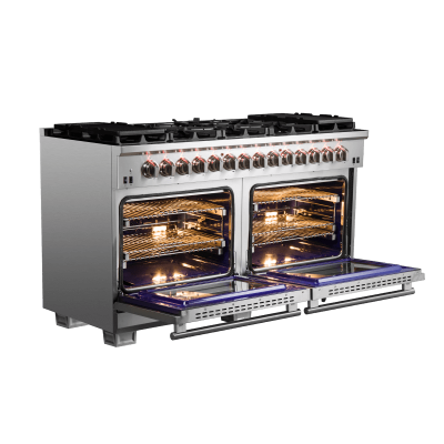 60" Forno 8.54 Cu. Ft. Capriasca Dual Fuel Range in Stainless Steel - FFSGS6187-60