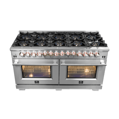 60" Forno 8.54 Cu. Ft. Capriasca Dual Fuel Range in Stainless Steel - FFSGS6187-60