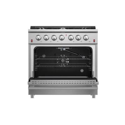 36" Forno 5.36 Cu. Ft. Galiano Convection Oven Gas Range in Stainless Steel - FFSGS6244-36