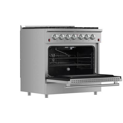 36" Forno 5.36 Cu. Ft. Galiano Convection Oven Gas Range in Stainless Steel - FFSGS6244-36