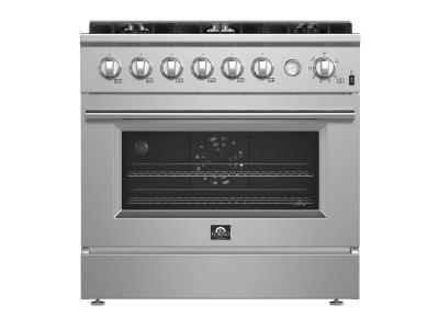 36" Forno 6 Burners Gas Range in Stainless Steel - FFSGS6277-36