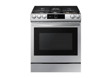 30" Samsung 6.0 Cu. Ft. Gas Range With True Convection And Air Fry In Stainless Steel - NX60T8711SS